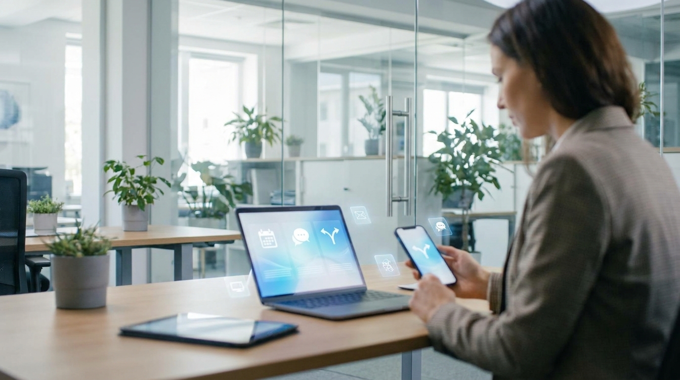 AI concierge helping route scheduling and customer support requests