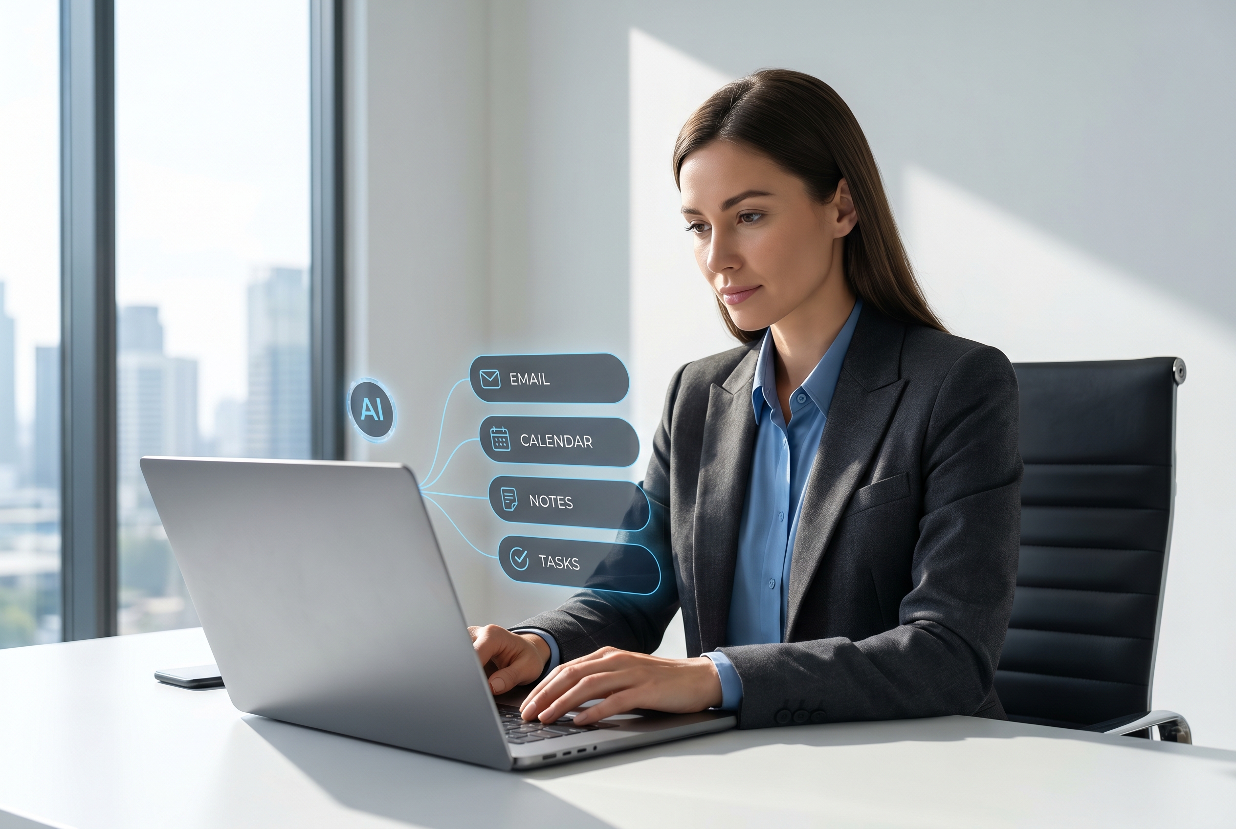 personal ai agent workspace assistant illustration