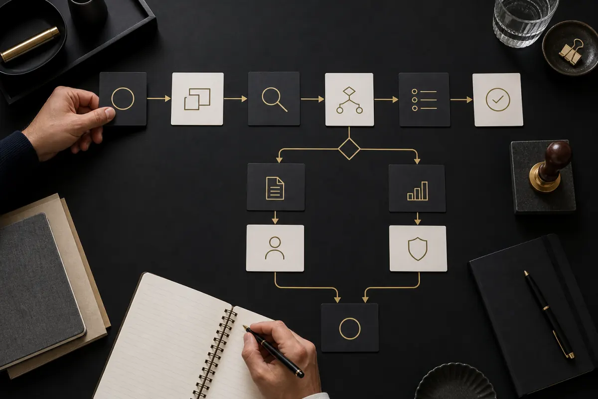 Agentic AI workflow mapped with approval points and an audit trail